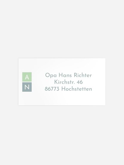 Empfängeraufkleber Geburtstag Türmchen