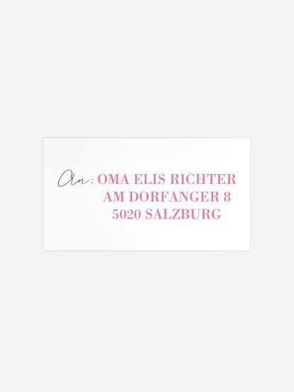 Empfängeraufkleber Geburtstag Erlebnisse