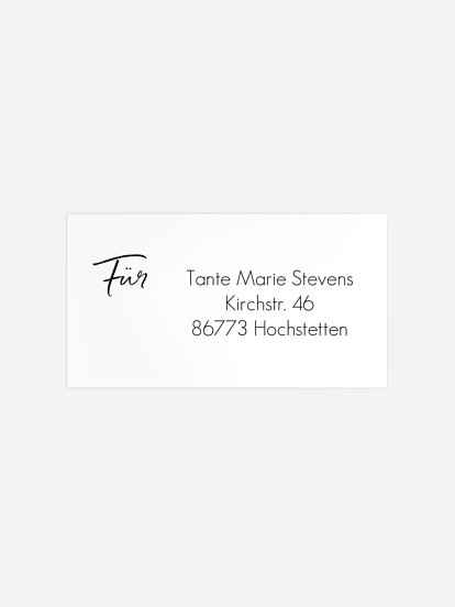 Empfängeraufkleber Geburtstag Ich werde eins