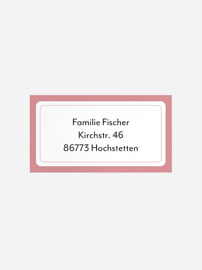 Empfängeraufkleber Geburtstag Blümchenkind