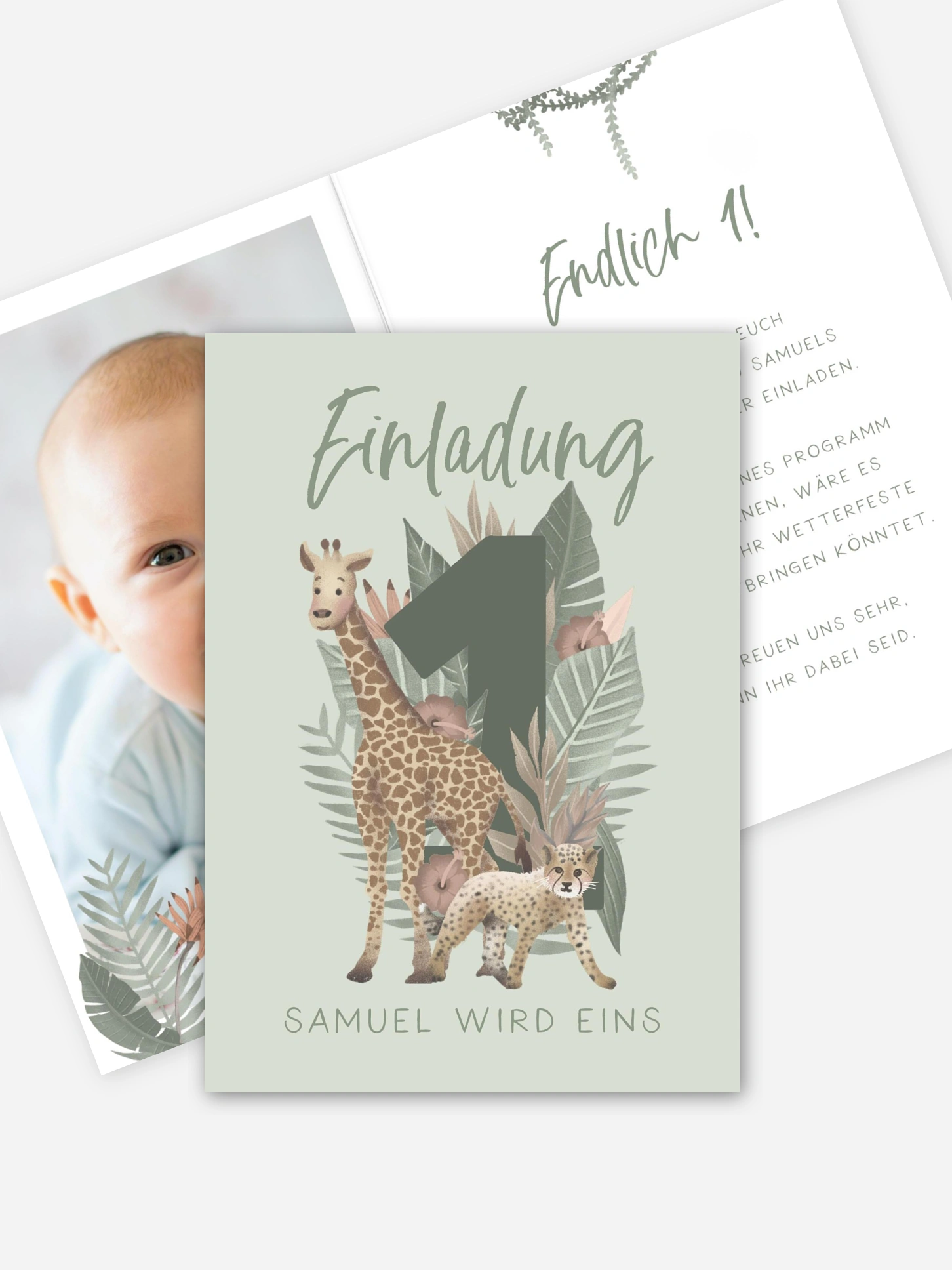 Kindergeburtstagseinladung Safaritiere