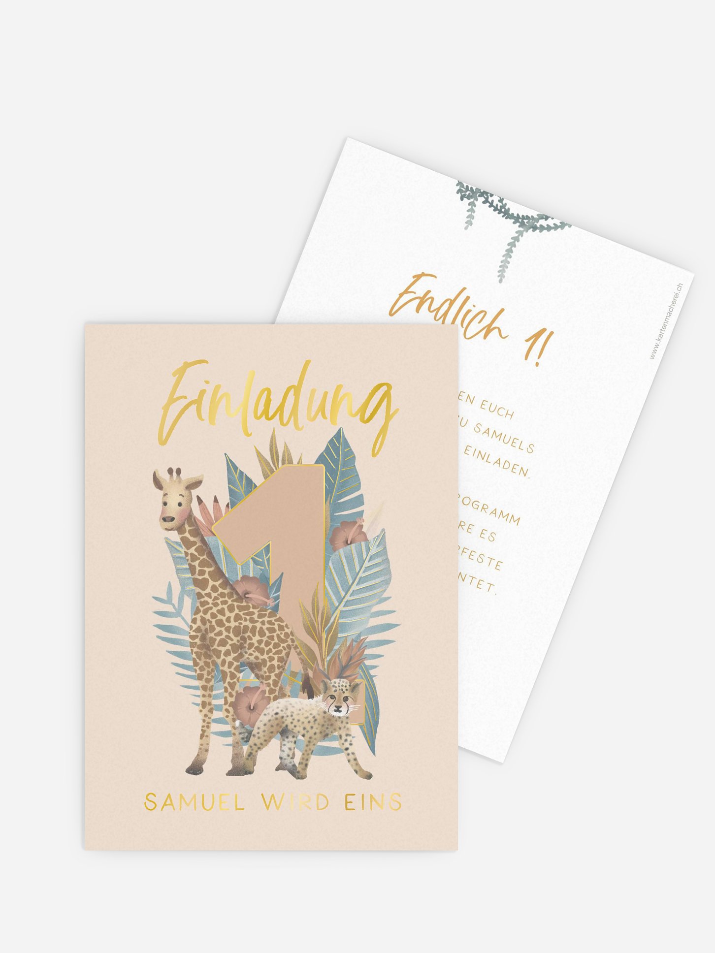 Kindergeburtstagseinladung Safaritiere