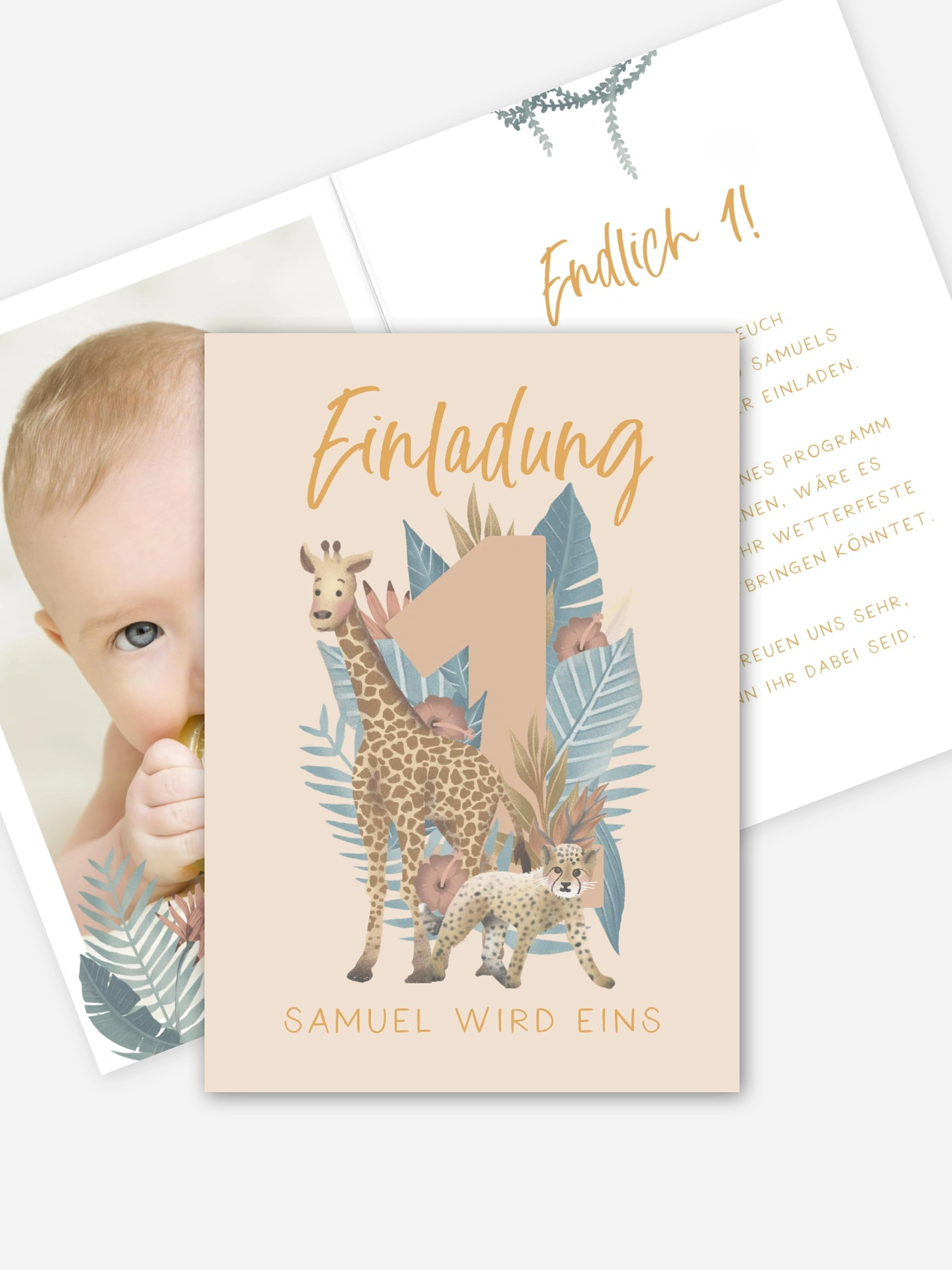 Kindergeburtstagseinladung Safaritiere