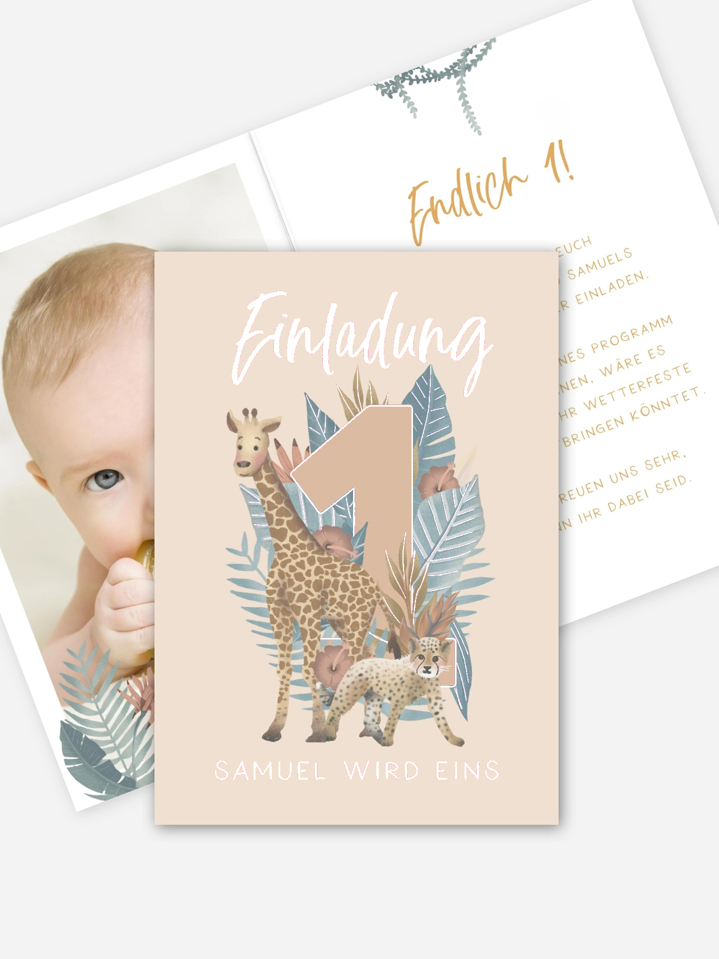 Kindergeburtstagseinladung Safaritiere