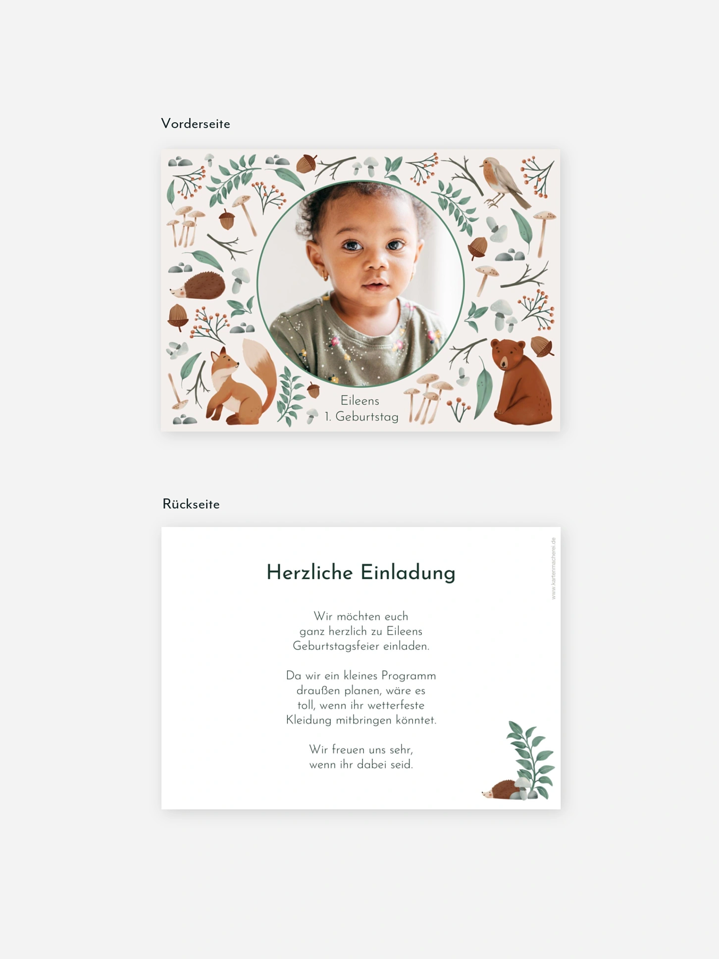 Kindergeburtstagseinladung Fairytale Forest