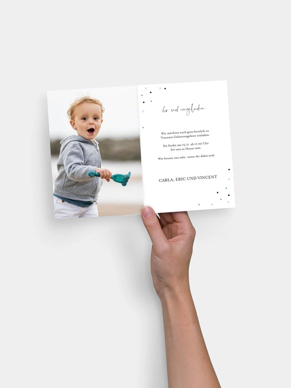 Kindergeburtstagseinladung Erster großer Tag
