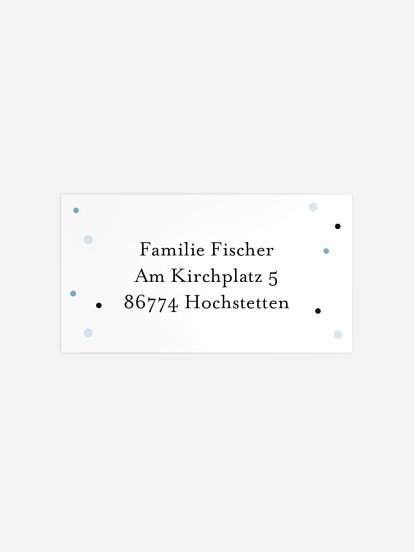 Empfängeraufkleber Geburtstag Erster großer Tag