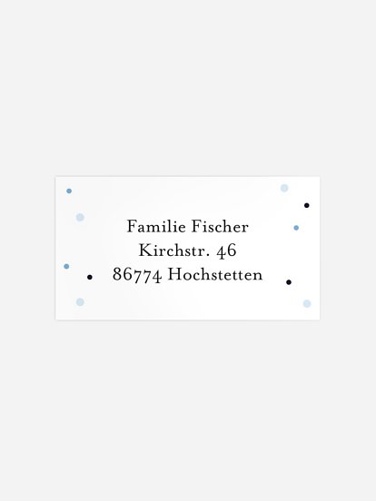 Empfängeraufkleber Geburtstag Erster großer Tag