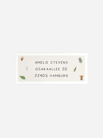 Absenderaufkleber Geburtstag Kleiner Wald