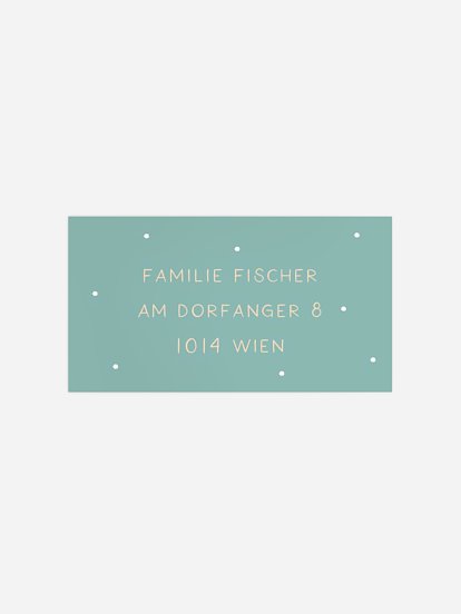 Empfängeraufkleber Geburtstag Konfetti Elefant