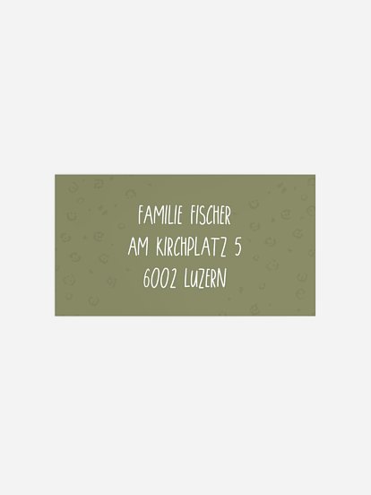 Empfängeraufkleber Geburtstag Boho Safari