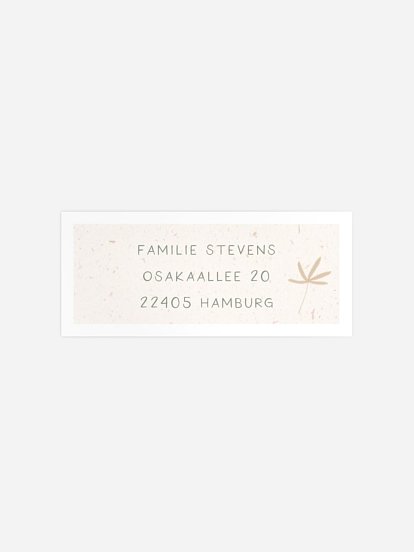 Absenderaufkleber Geburt Kleiner Elefant