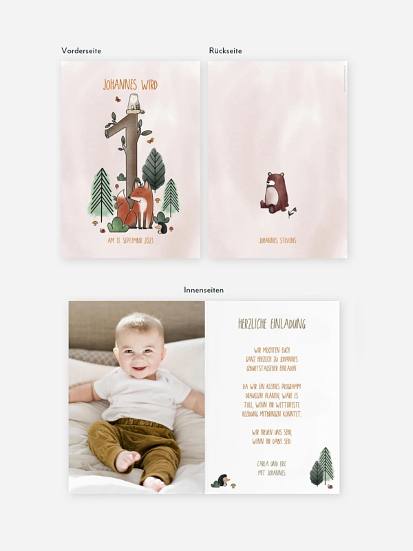 Kindergeburtstagseinladung Waldparty