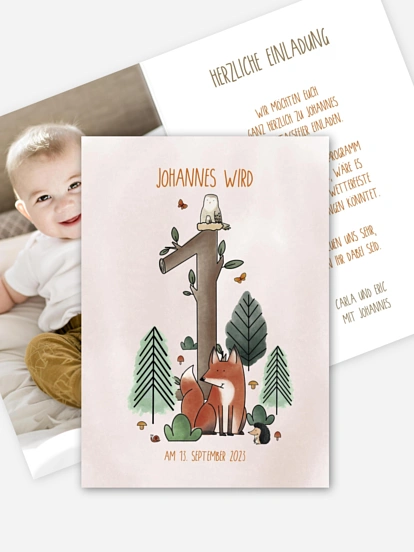 Kindergeburtstagseinladung Waldparty