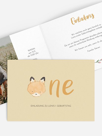 Kindergeburtstagseinladung Tierkopf