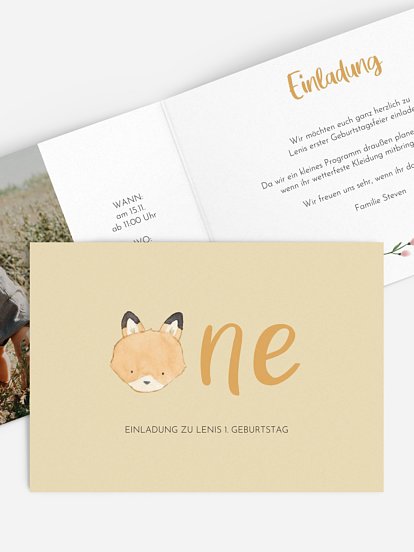 Kindergeburtstagseinladung Tierkopf