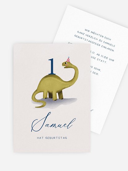 Kindergeburtstagseinladung Zahlendino