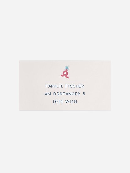 Empfängeraufkleber Geburtstag Zahlendino