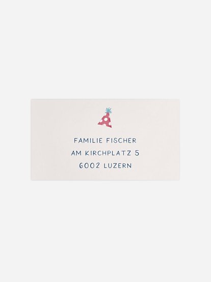 Empfängeraufkleber Geburtstag Zahlendino