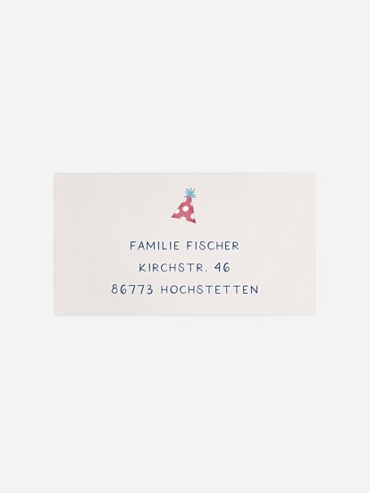 Empfängeraufkleber Geburtstag Zahlendino