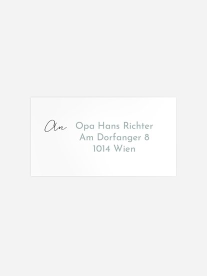 Empfängeraufkleber Geburtstag Zweites Türmchen