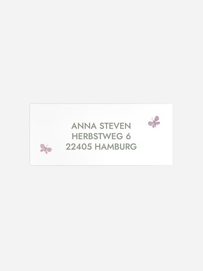 Absenderaufkleber Geburtstag Blumenparty