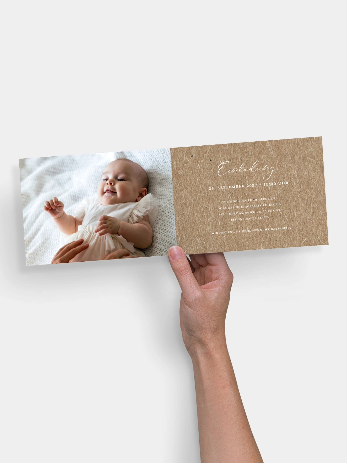 Kindergeburtstagseinladung Picture Perfect Kraftpapier