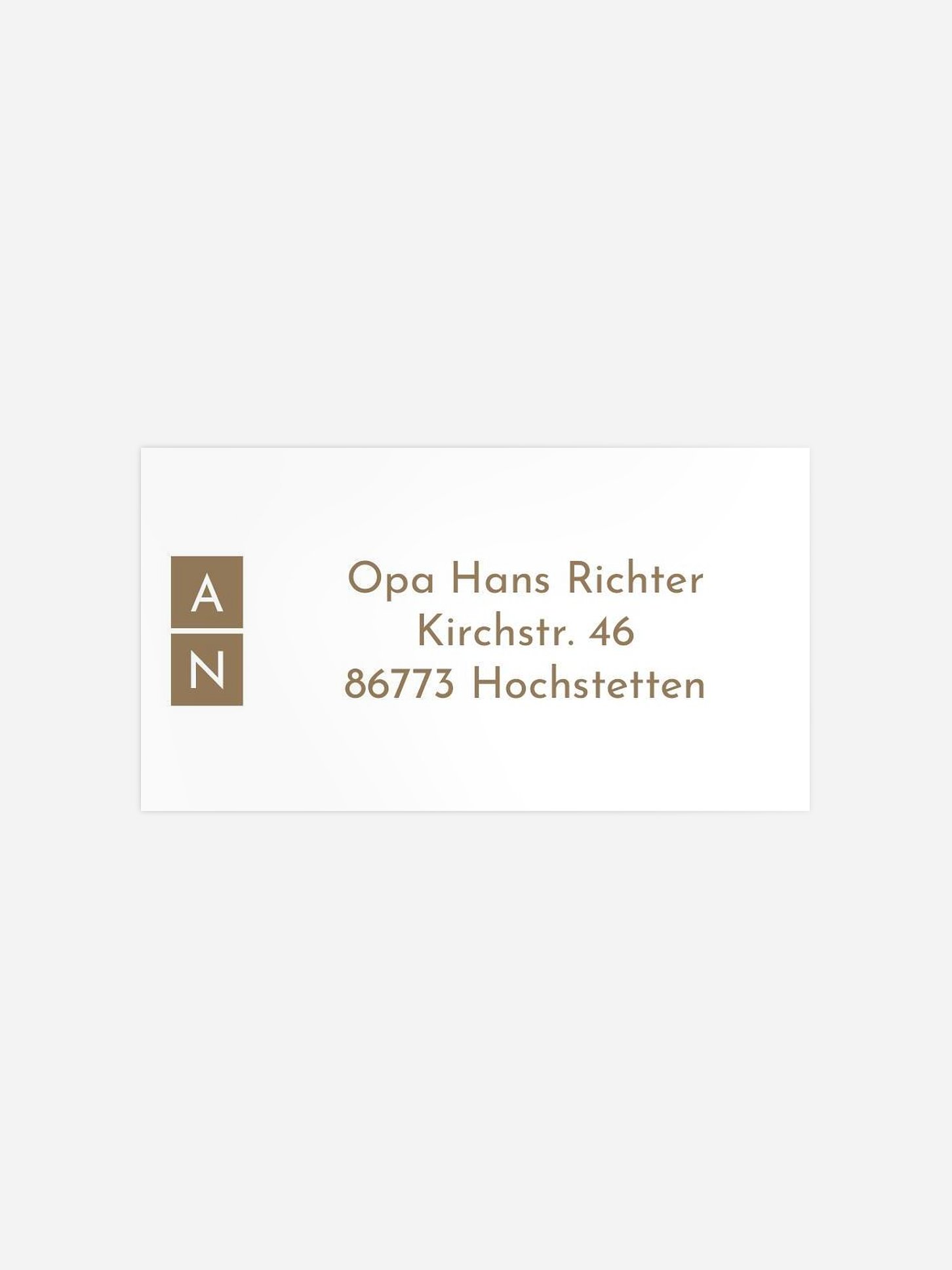 Empfängeraufkleber Geburtstag Türmchen Kraftpapier