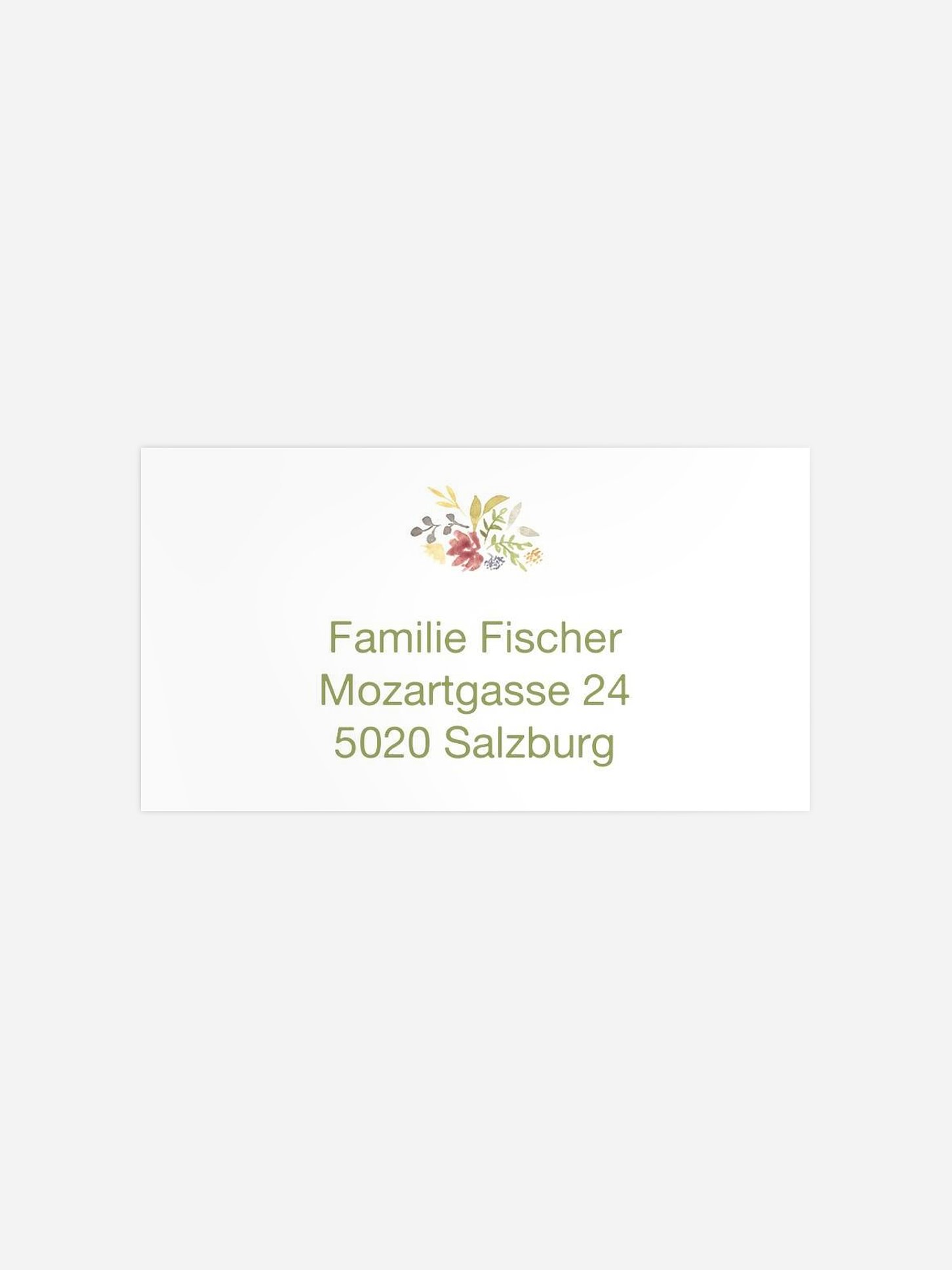 Empfängeraufkleber Konfirmation und Kommunion Blütenkreuz