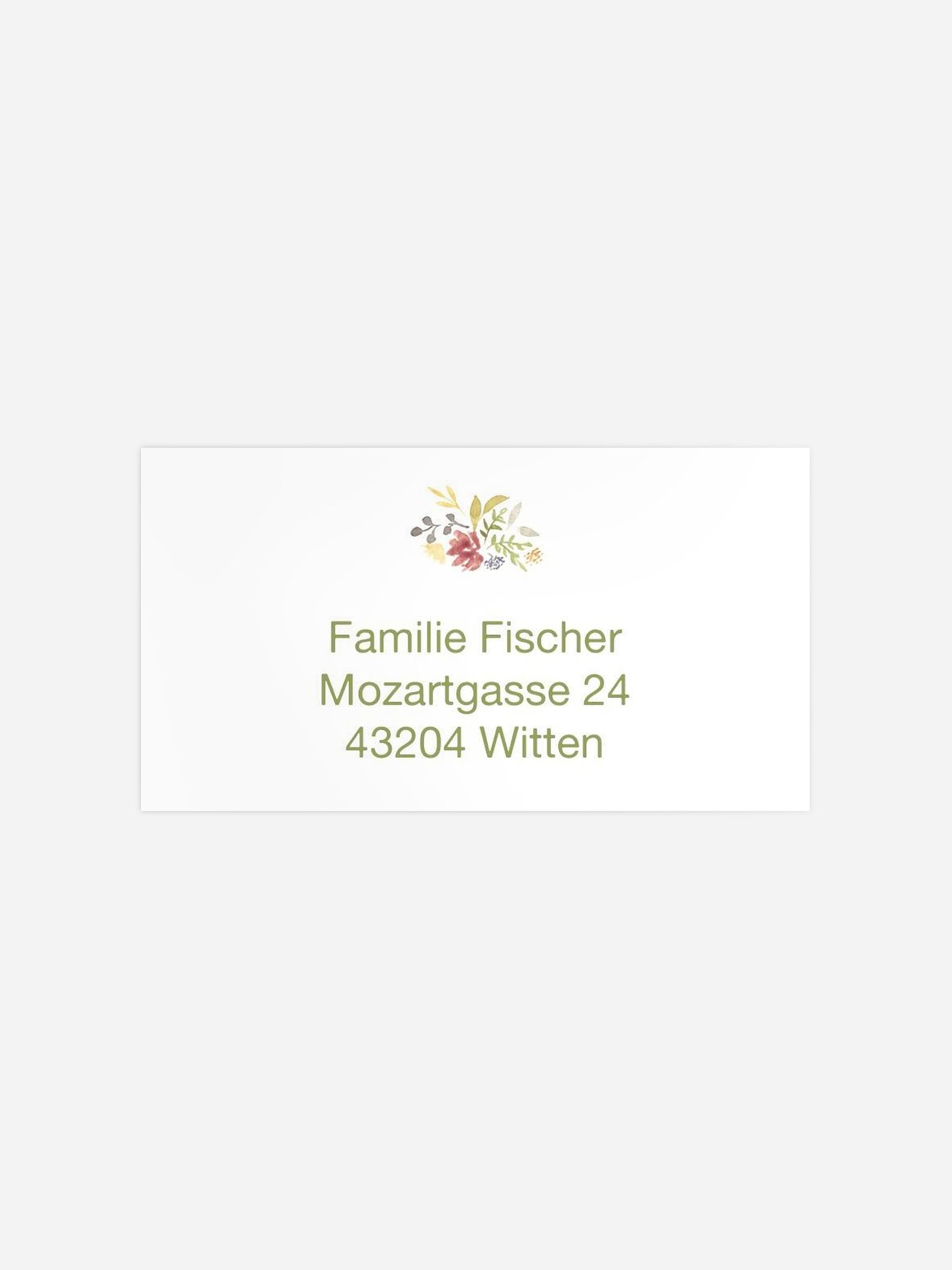 Empfängeraufkleber Konfirmation und Kommunion Blütenkreuz