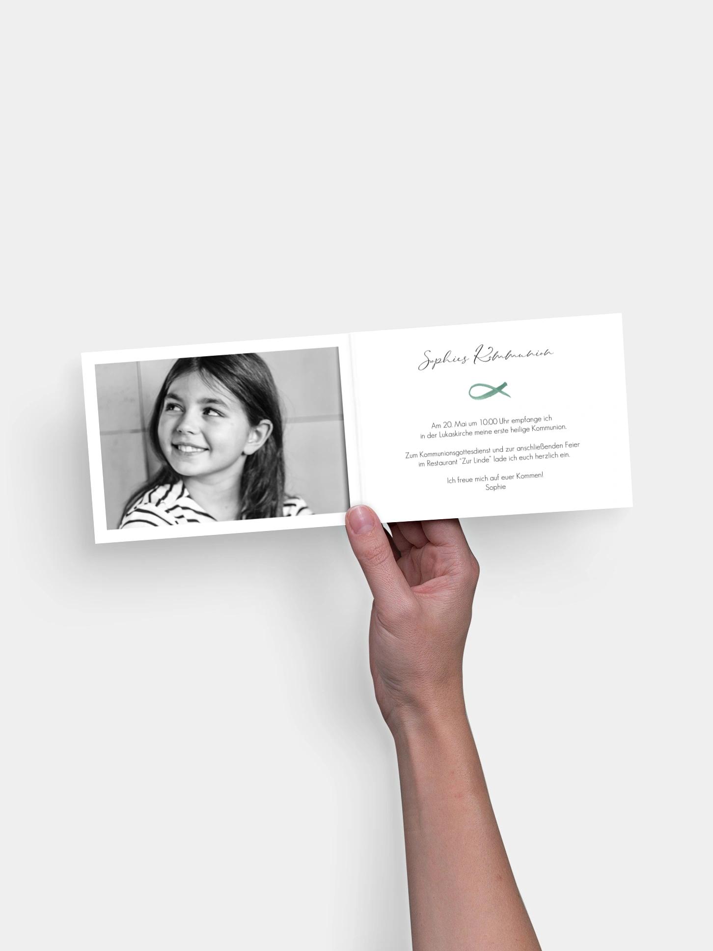 Kommunionseinladung Fische Trio