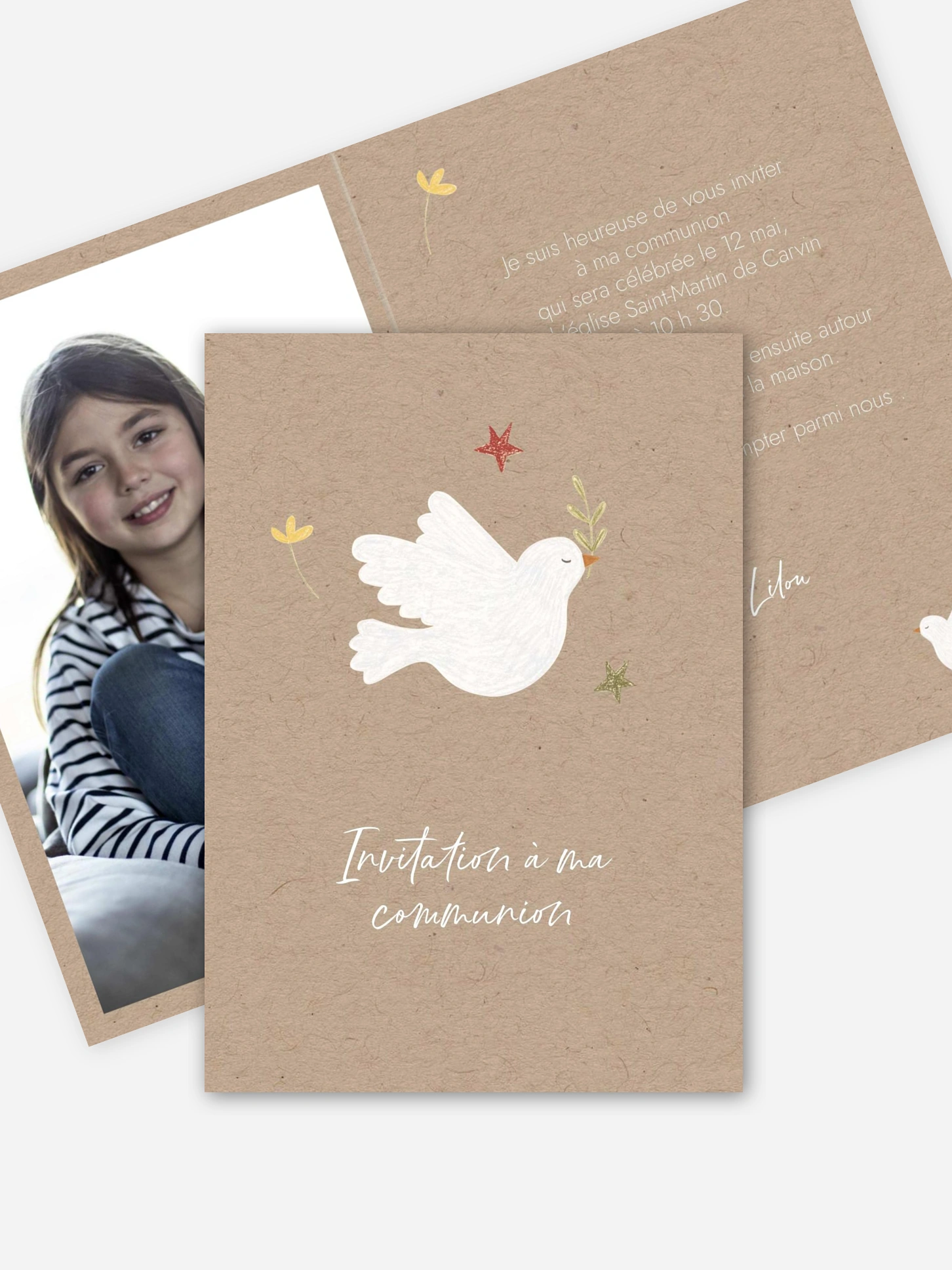 Invitation communion Petite colombe