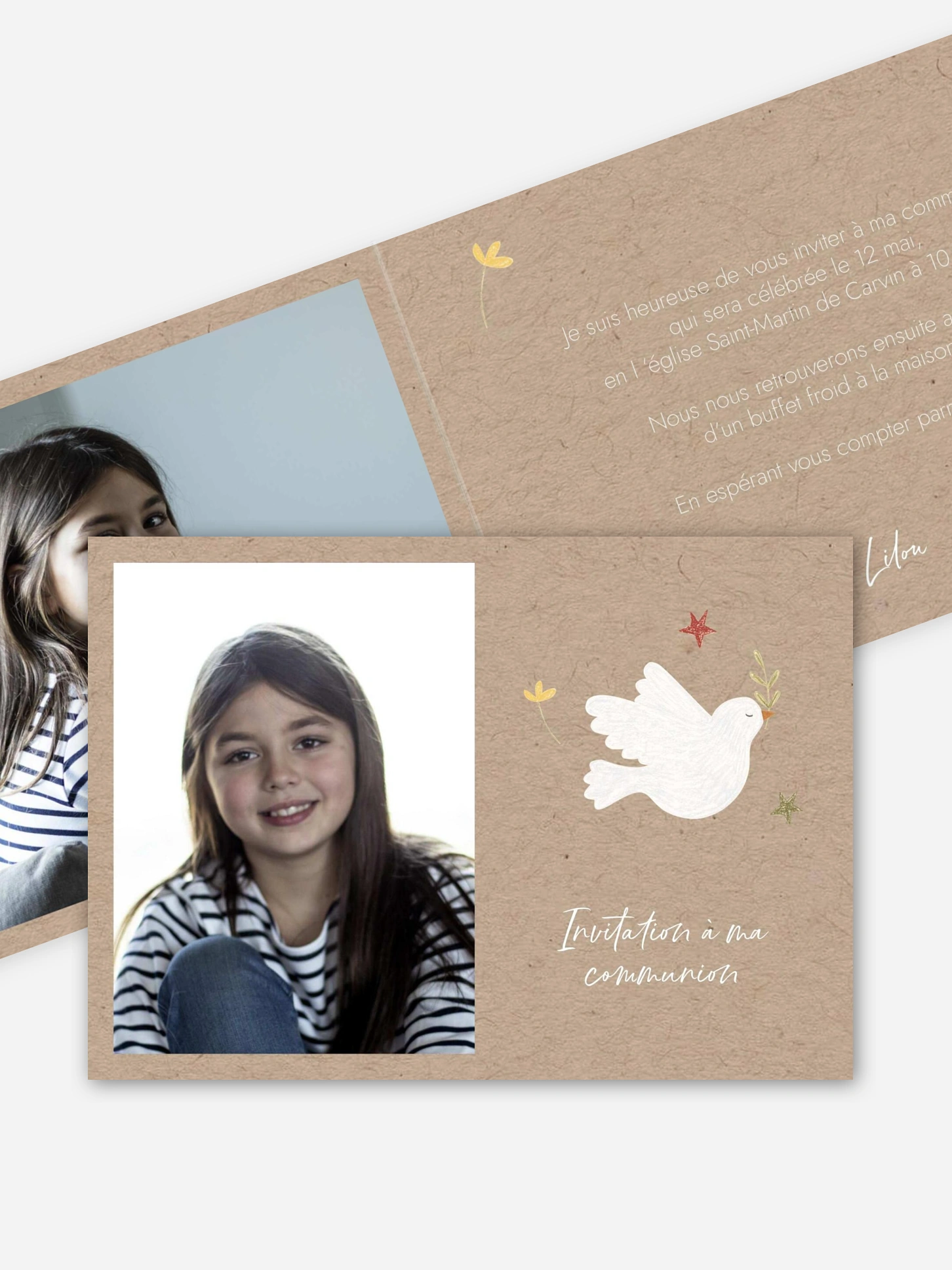 Invitation communion Petite colombe