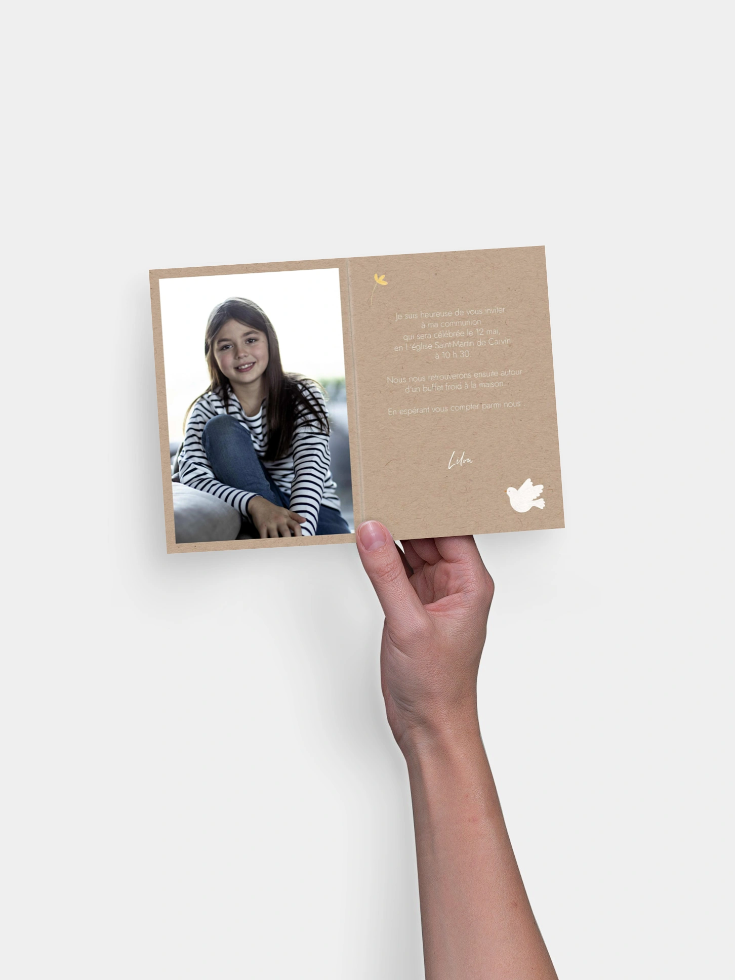 Invitation communion Petite colombe