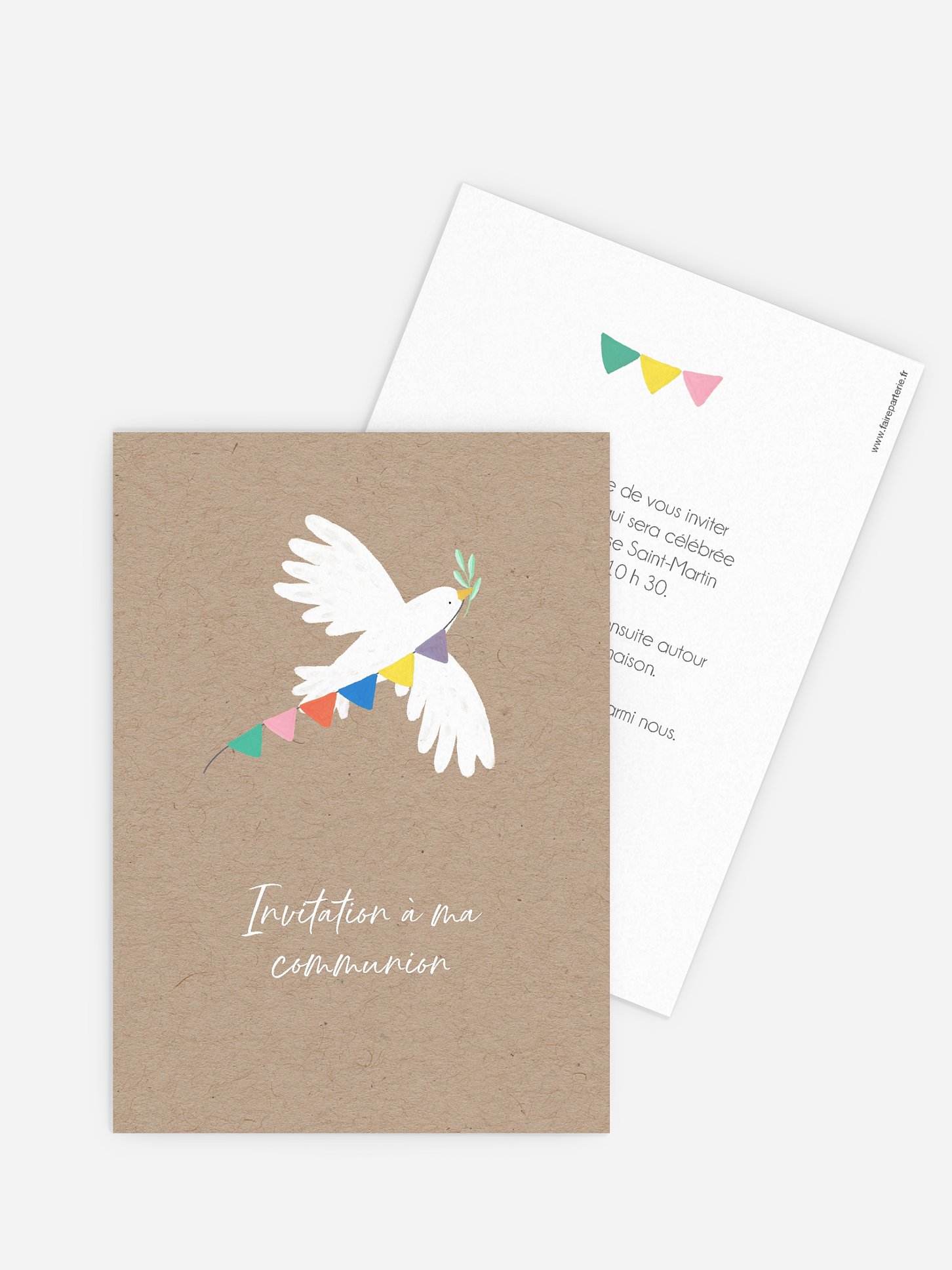 Invitation communion Envolée de banderole