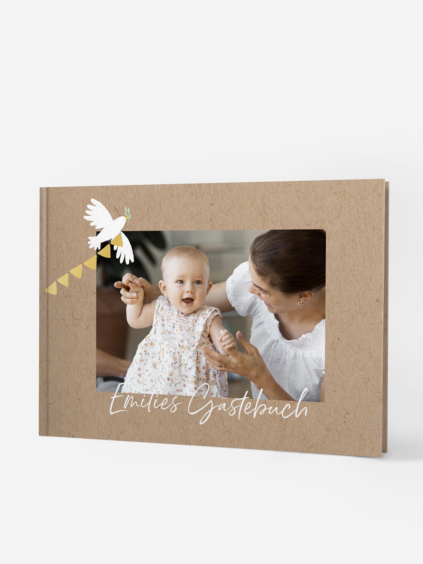 Gästebuch zur Taufe Wimpeltaube Foto