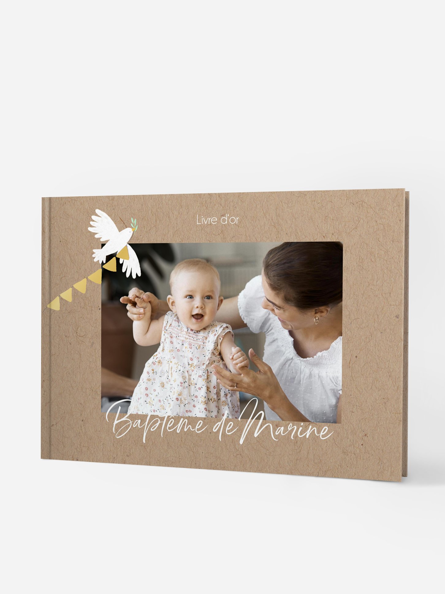 Livre d’or baptême Envolée de banderole photo