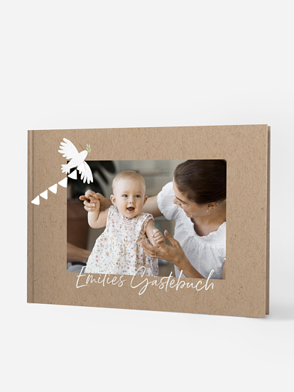 Gästebuch zur Taufe Wimpeltaube Foto