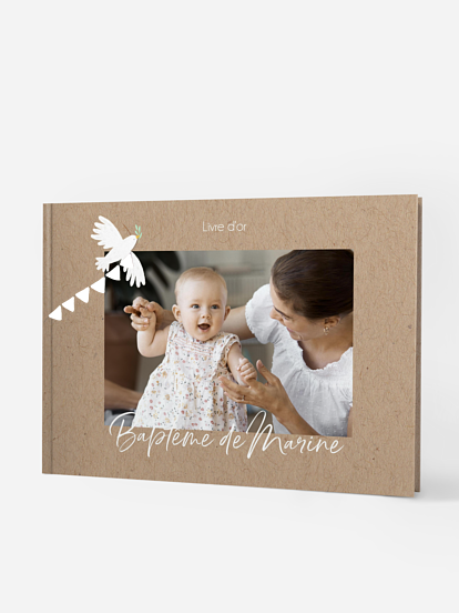 Livre d’or baptême Envolée de banderole photo