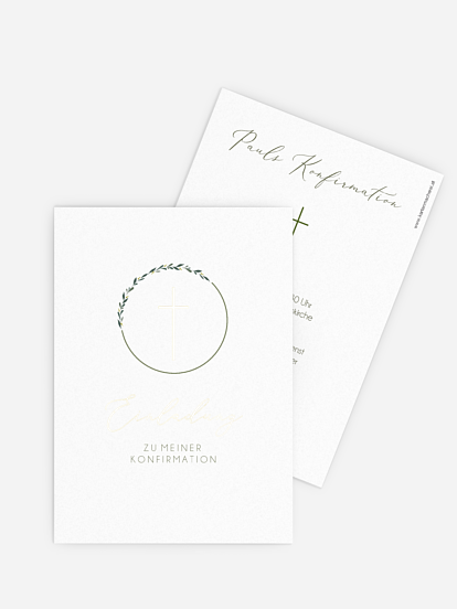 Konfirmationseinladung Classic Chic