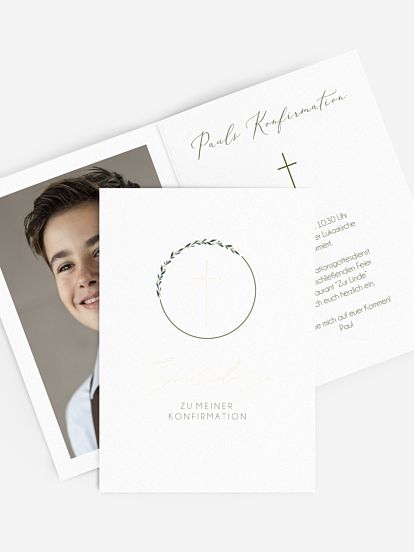Konfirmationseinladung Classic Chic