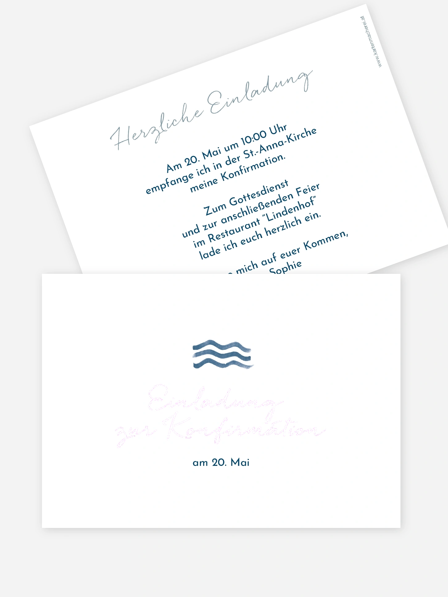 Konfirmationseinladung Heiliges Wasser