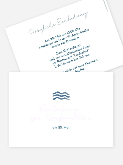 Konfirmationseinladung Heiliges Wasser