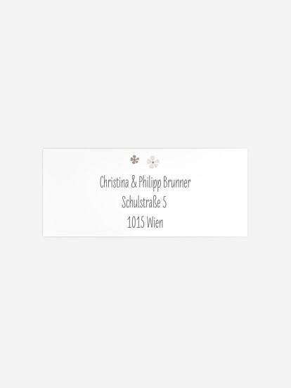 Absenderaufkleber Taufe Kleine Kirche Foto