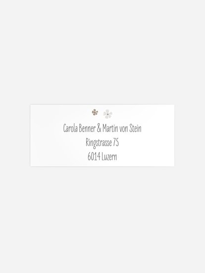 Absenderaufkleber Taufe Kleine Kirche Foto