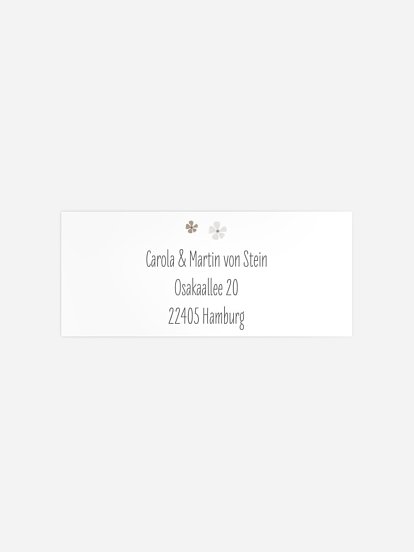 Absenderaufkleber Taufe Kleine Kirche Foto