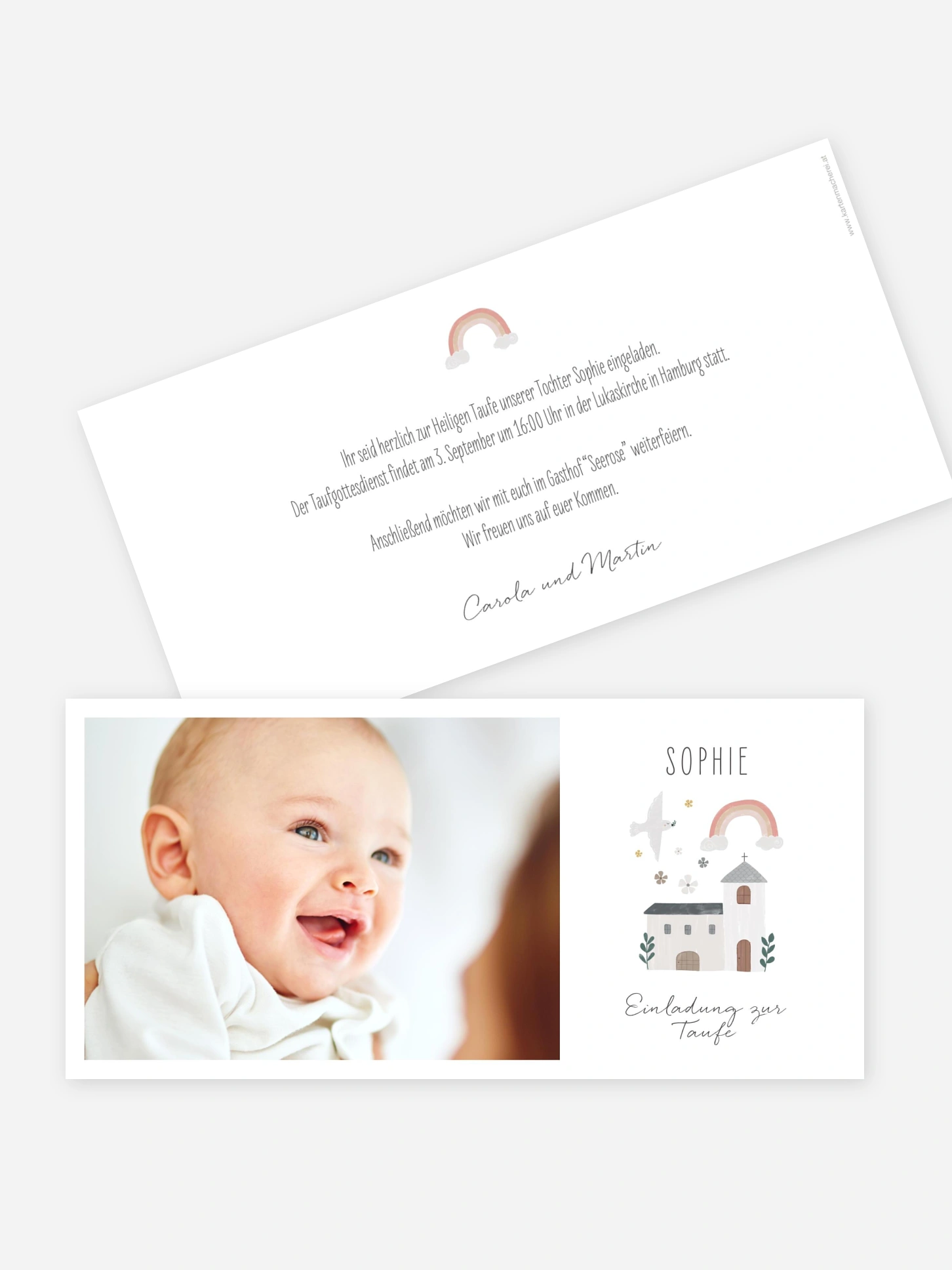 Taufeinladung Kleine Kirche Foto
