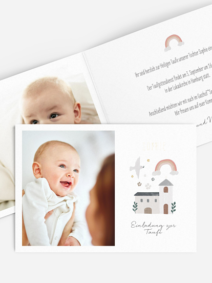 Taufeinladung Kleine Kirche Foto