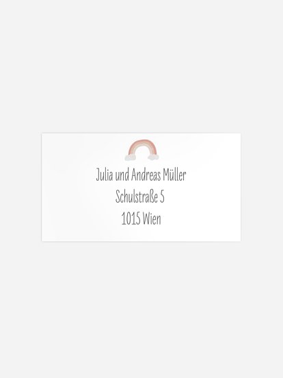 Empfängeraufkleber Taufe Kleine Kirche Foto