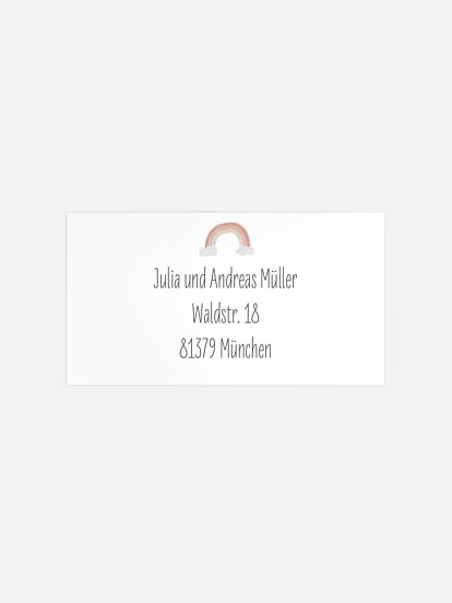 Empfängeraufkleber Taufe Kleine Kirche Foto